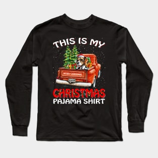 This Is My Christmas Pajama Shirt Beagle Truck Tree Long Sleeve T-Shirt